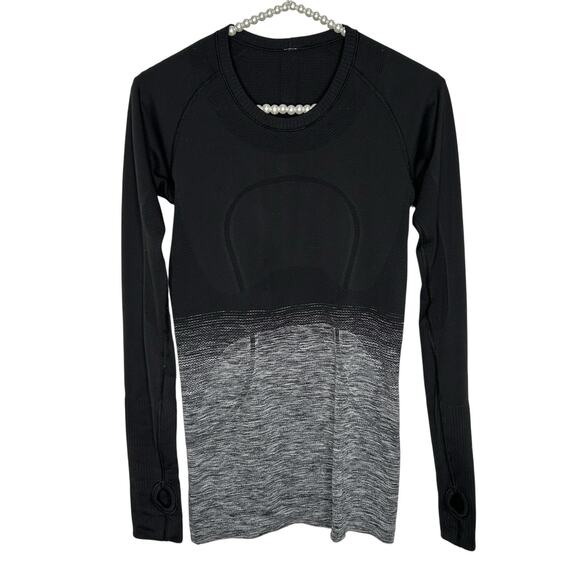 Lululemon Swiftly Tech Ombre L/S Crew Women 4 Athleisure Activewear Yoga Running - Picture 1 of 9